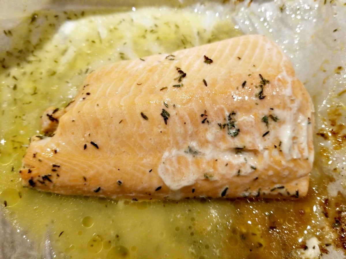 steamed wild alaskan salmon