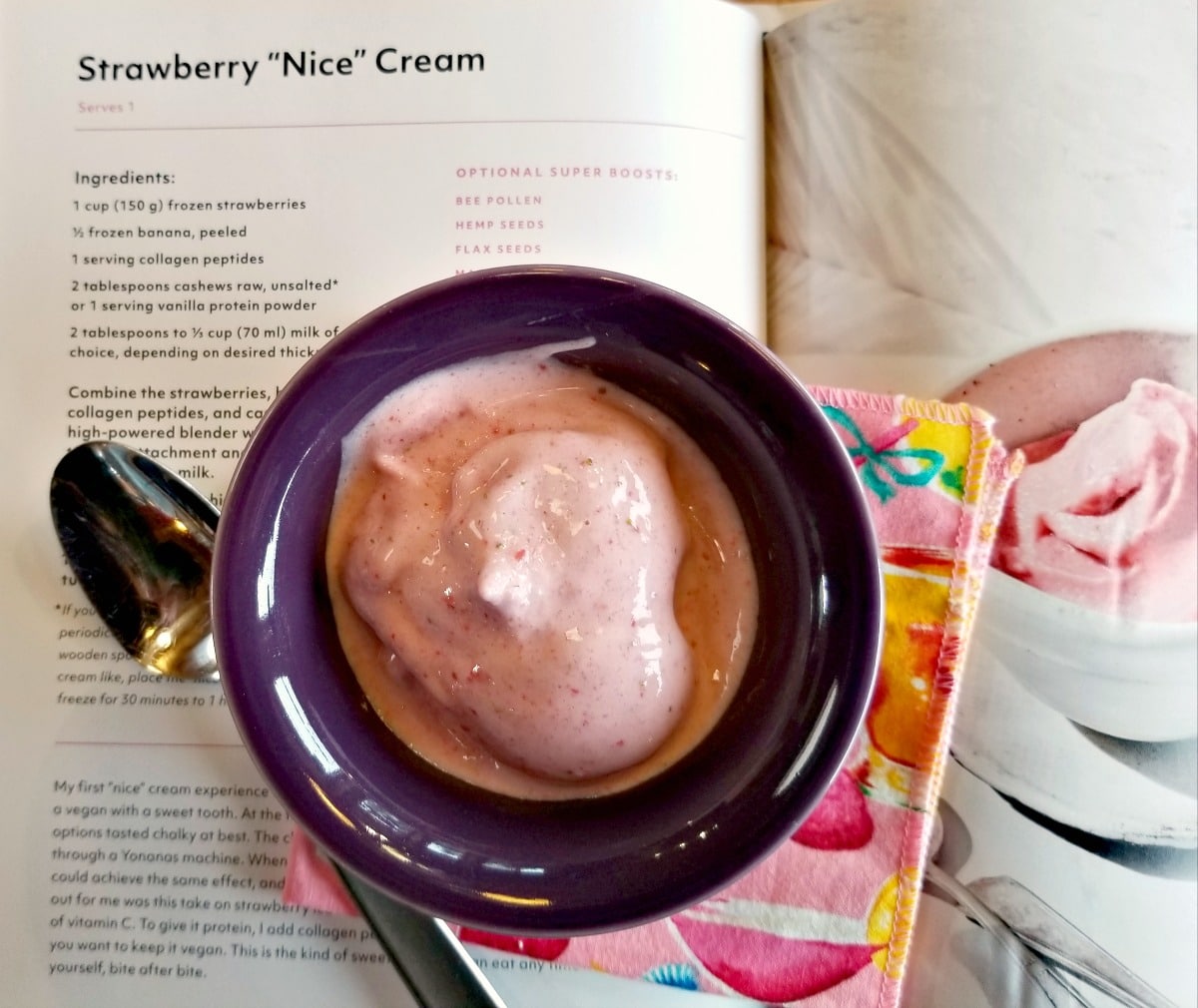strawberry nice cream from smoothie project