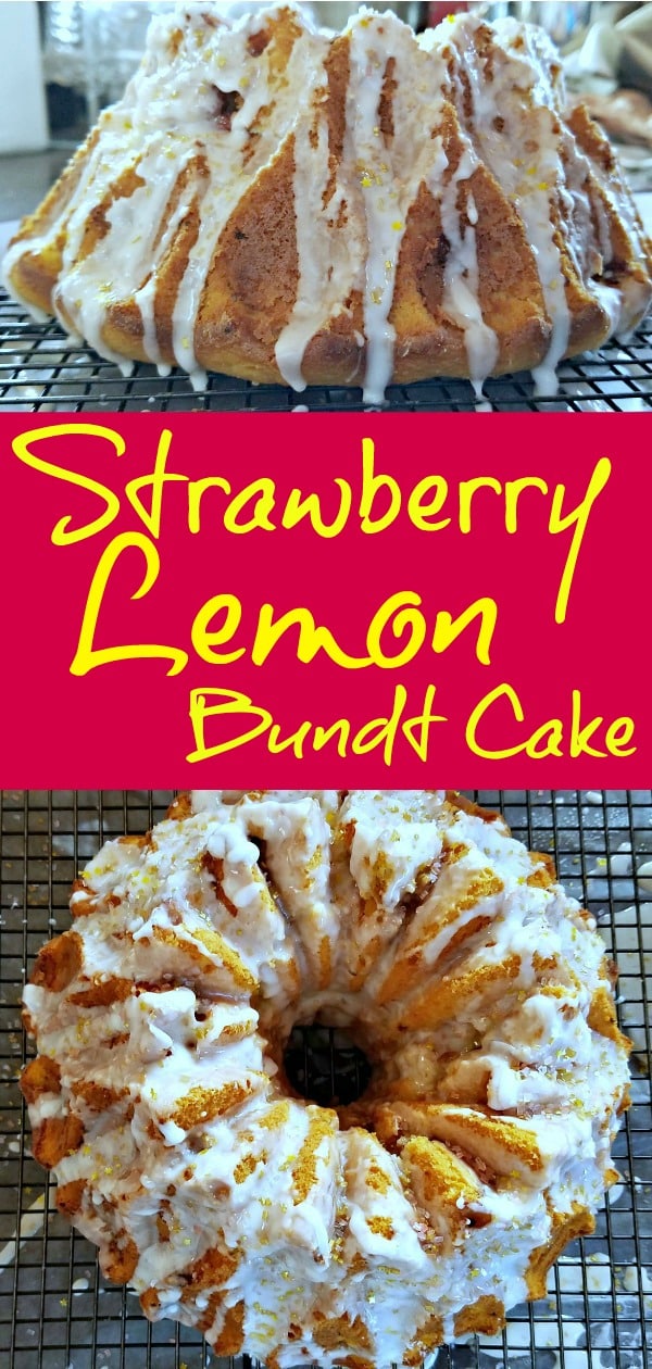 strawberry lemon bundt cake recipe, lemon bundt cake, bundt cake recipe