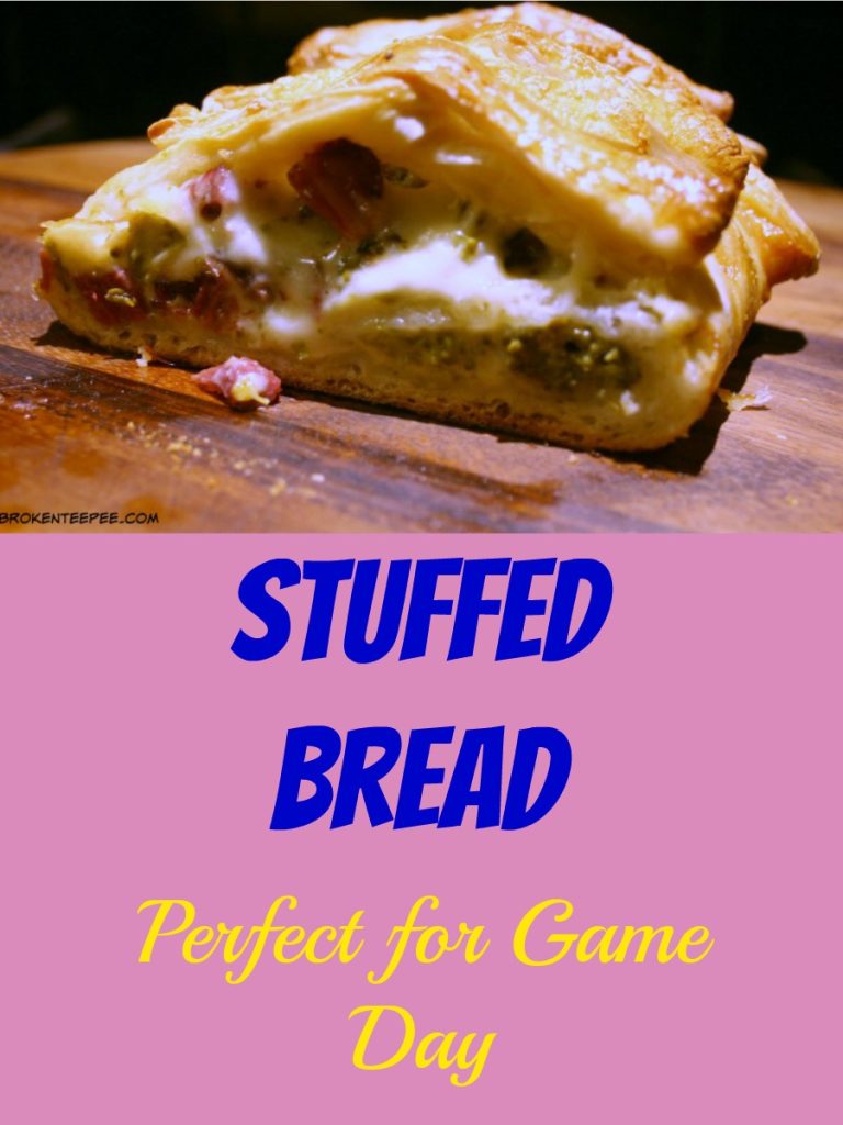 stuffed bread, leftovers, game day