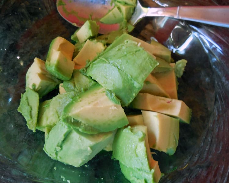 cut the avocado