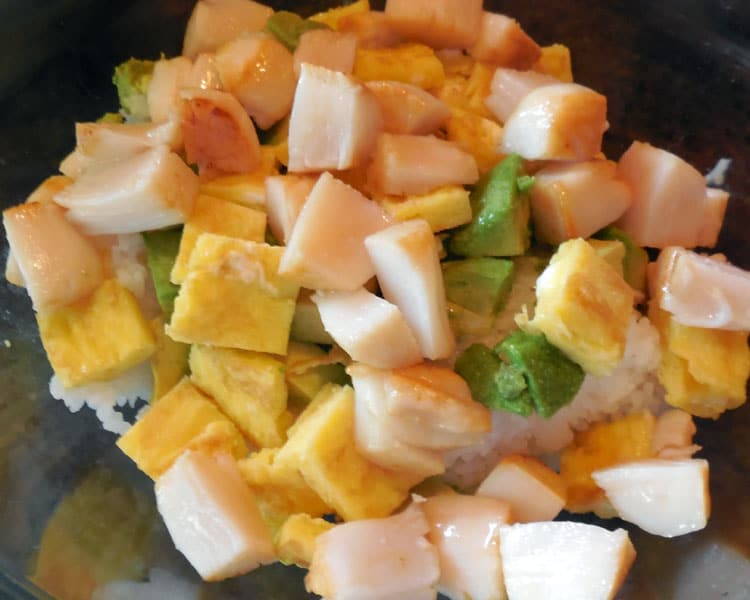 mix up the sushi salad