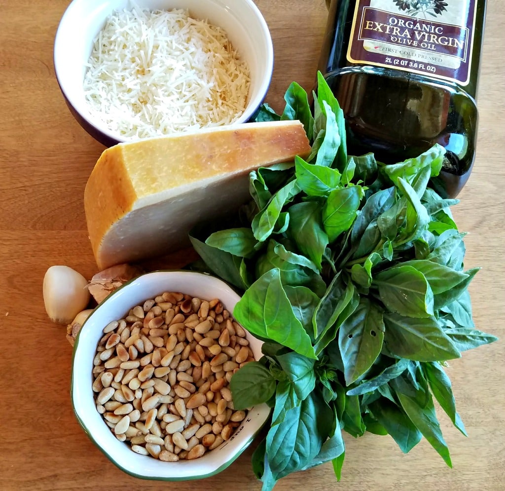 ingredients for homemade pesto