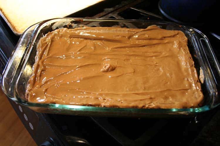 top with peanut butter
