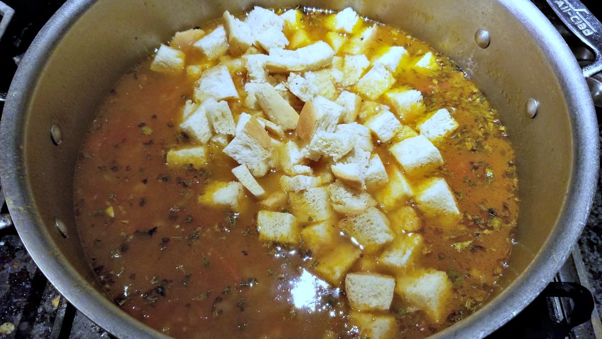 Tuscan Tomato Bread Soup, recipe, Tasting Italy, AD